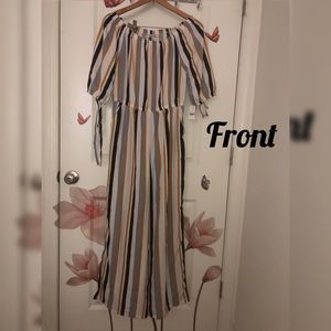 Off the shoulder jumpsuit with pockets